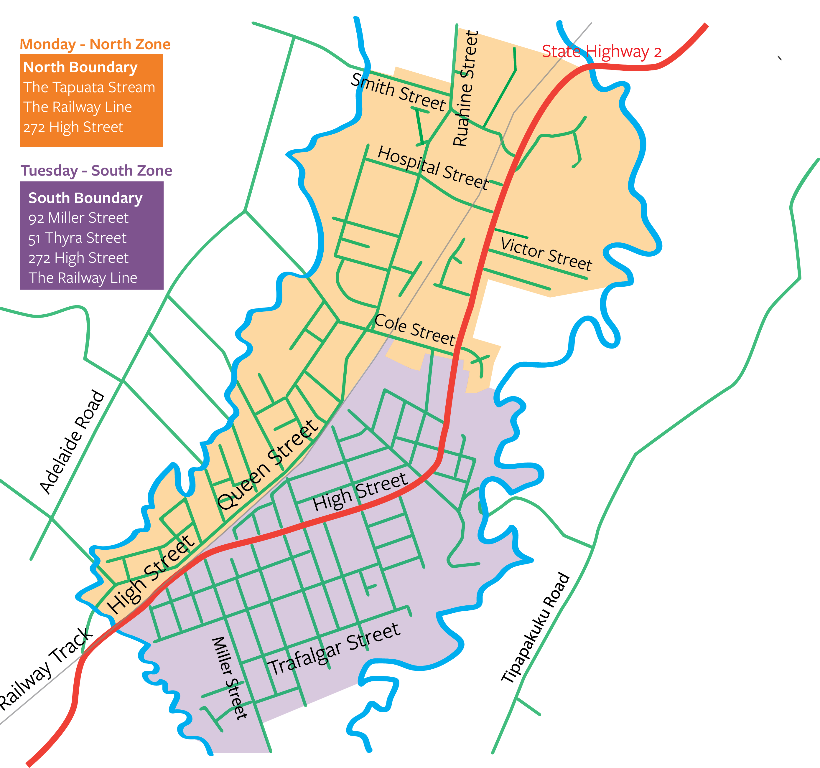 Dannevirke kerbside collection map