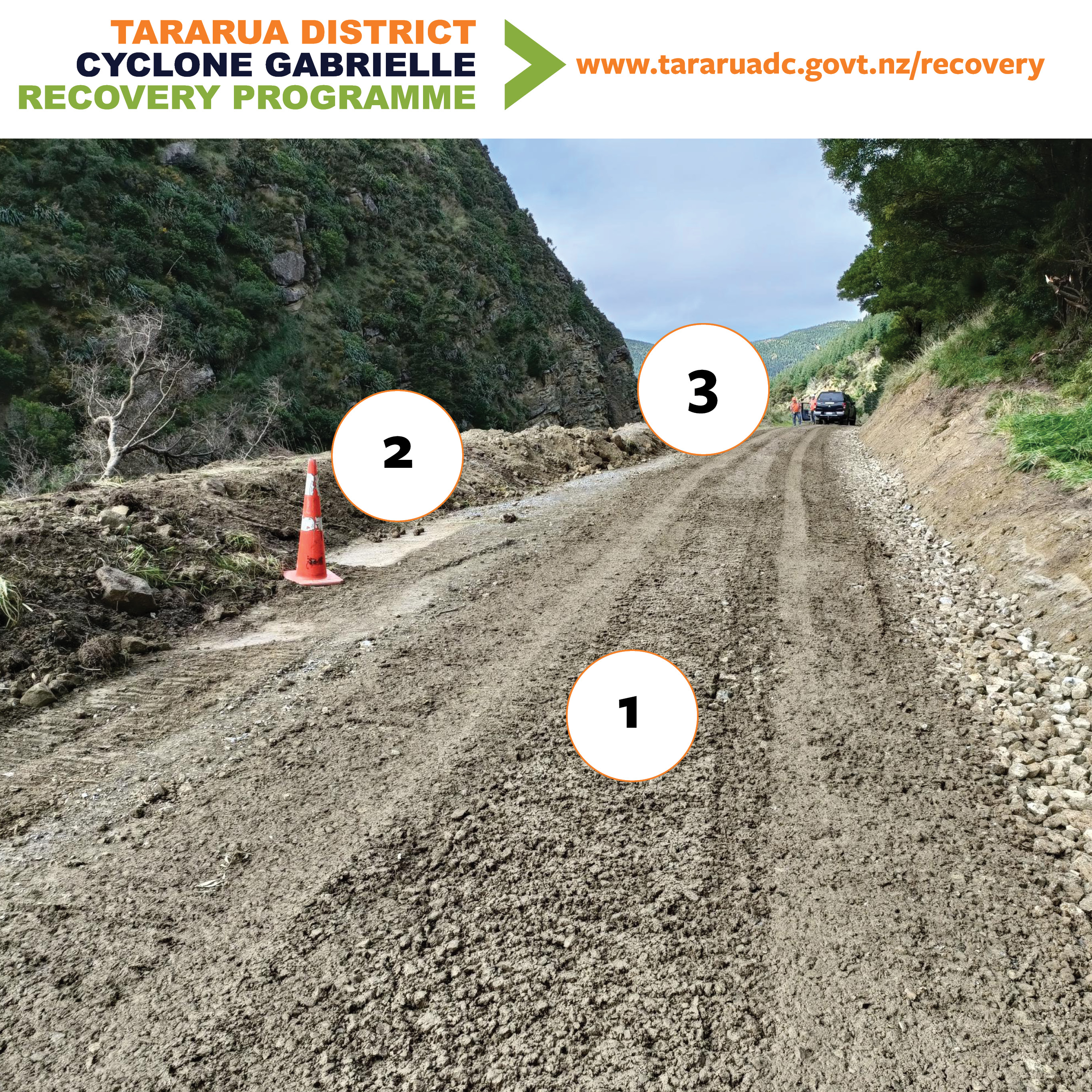 Marainanga Gorge road works