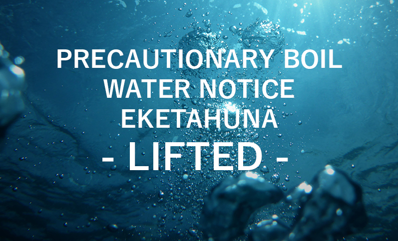 Eketahuna Boil Water Notice Lifted