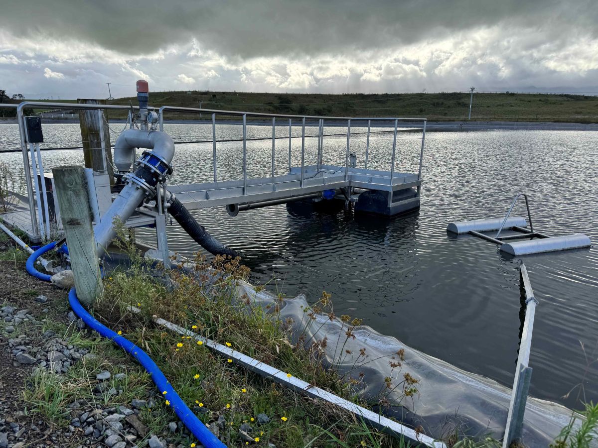 Dissolved air flotation intake point at pond 3