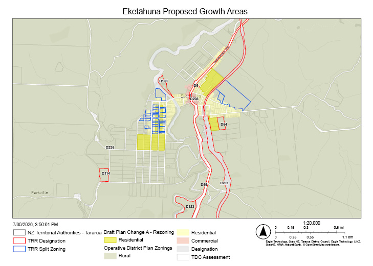 Eketāhuna Proposed Growth Areas map thumbnail