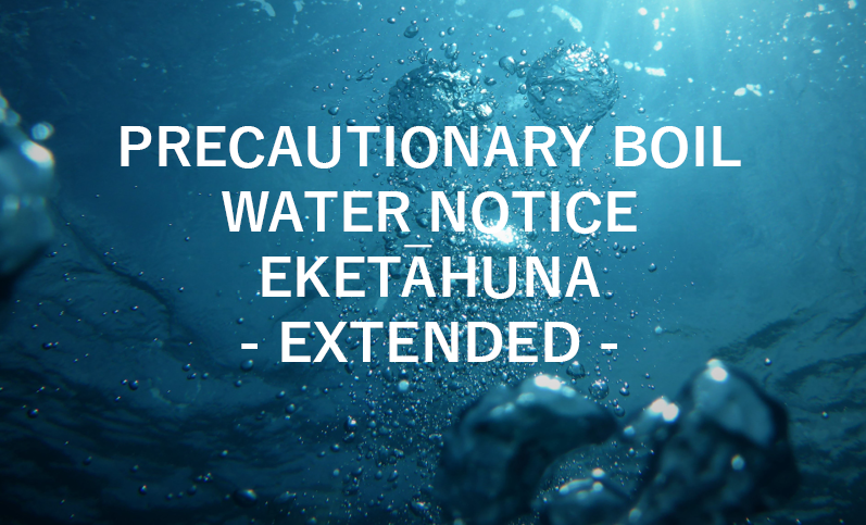 3 June - Eketahuna Boil Water Notice